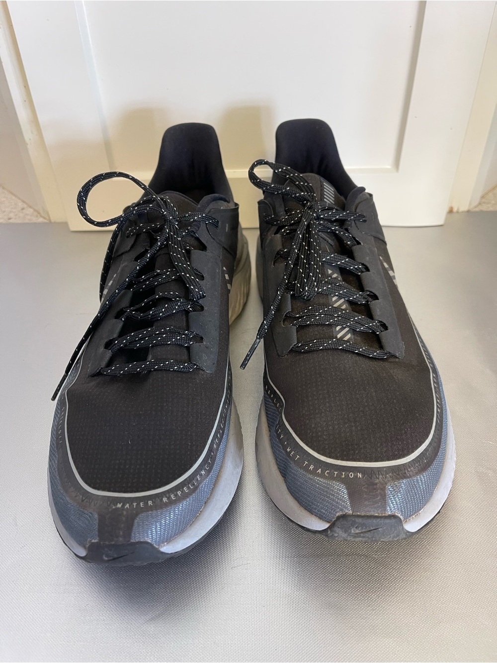Nike Legend React 2 Shield Reflective Silver Black Shoe BQ3382-001 Sz 10.5